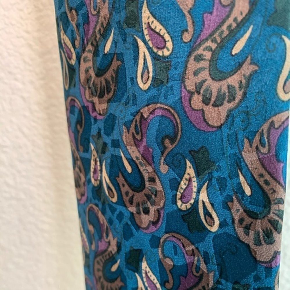 Christian Dior Paisley Silk Neckwear Tie Vintage - Picture 7 of 8